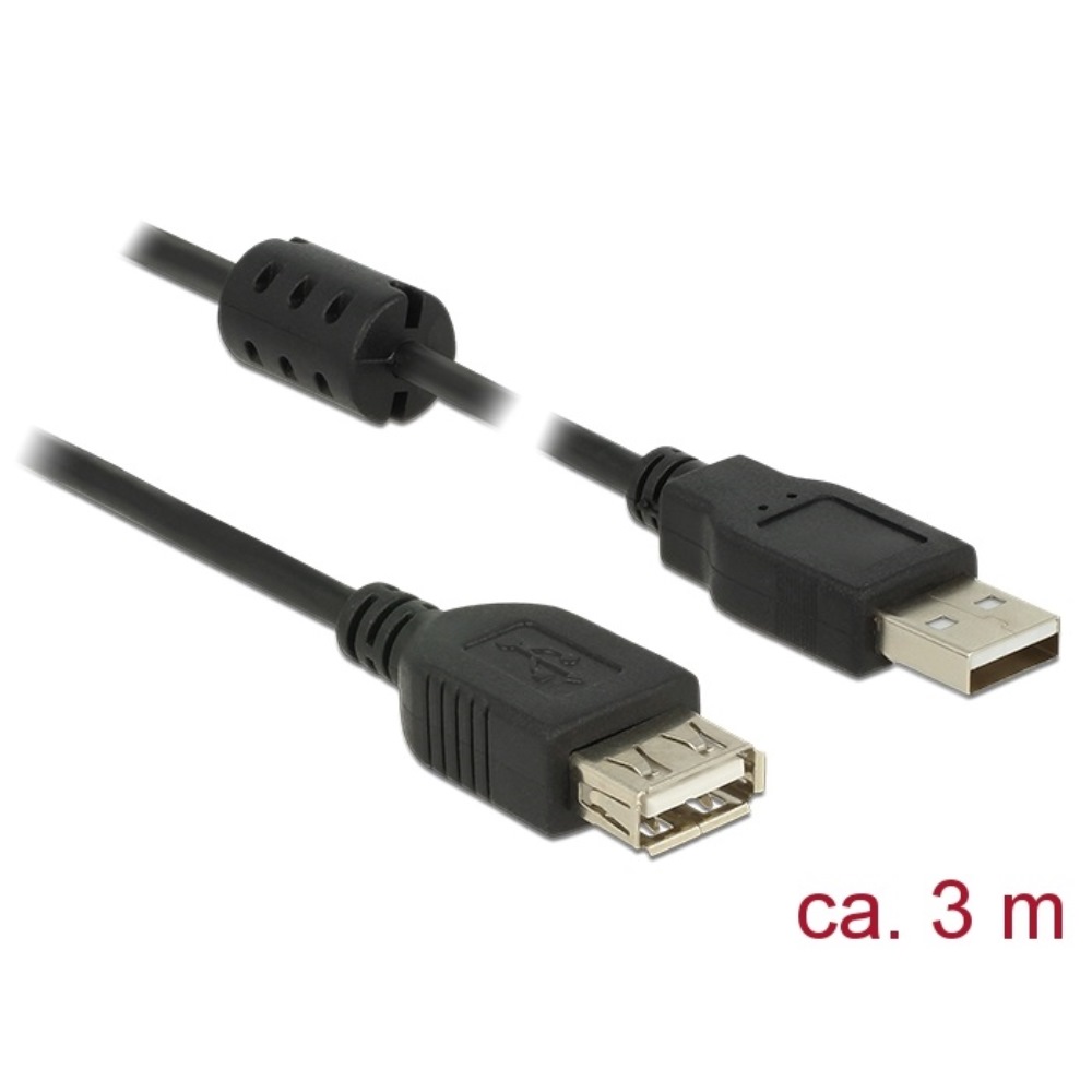 Delock Extension Cable USB-A 2.0 M/F 3m (84886)