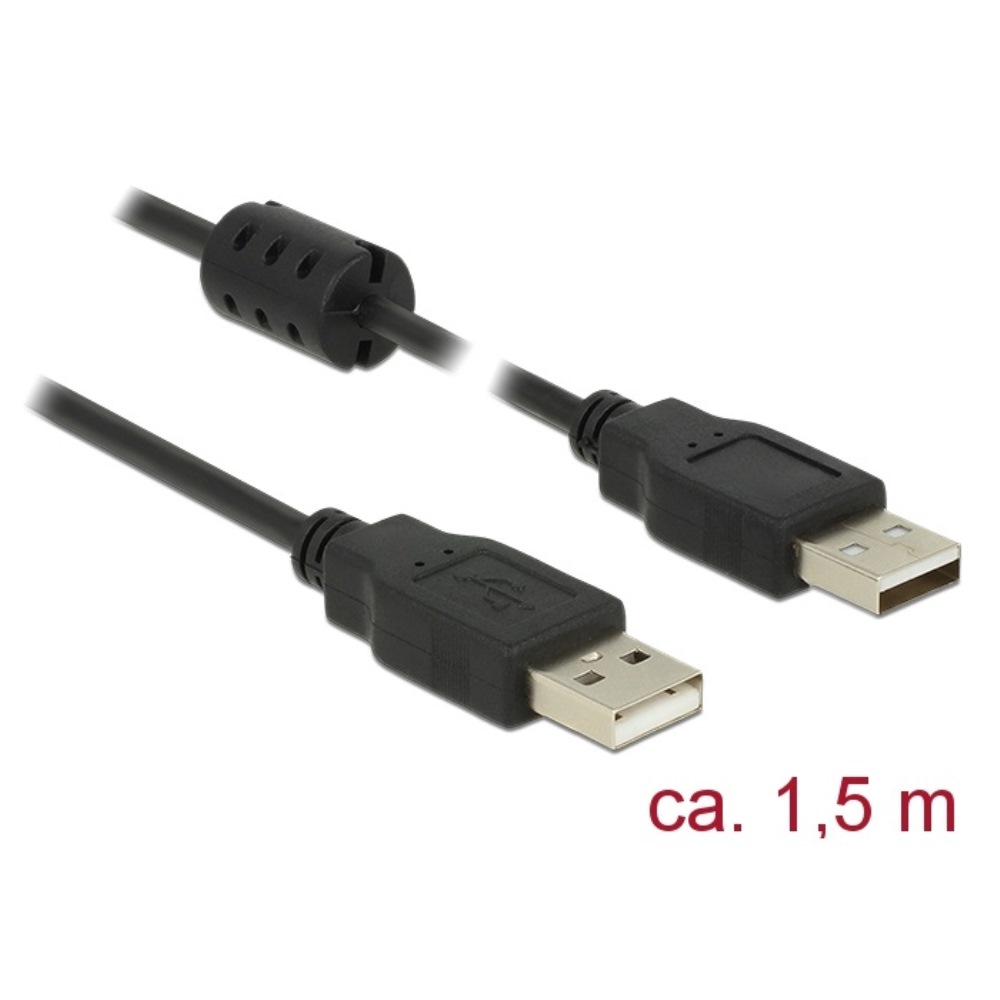 Delock Cable USB-A 2.0 M/M 1.5m (84890)