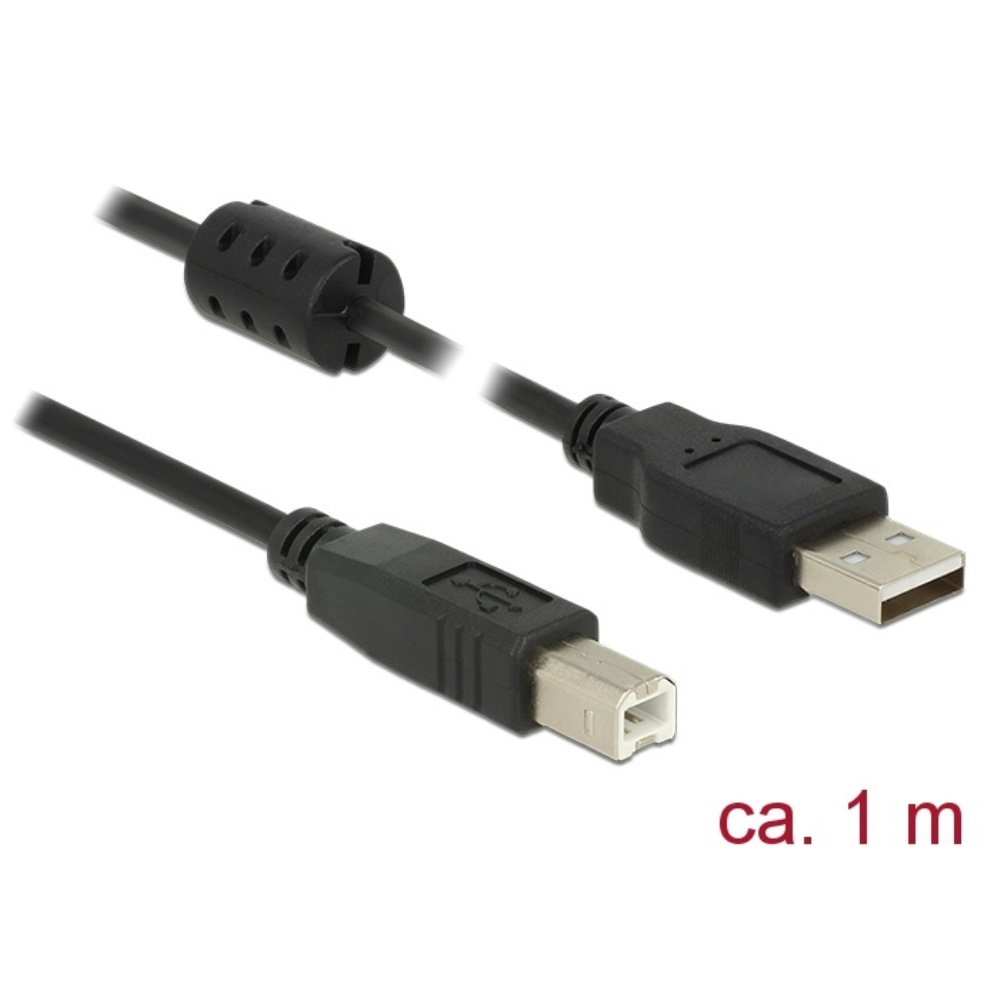 Delock USB 2.0 Data Cable M/M 1m Black (84895)