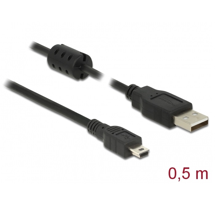 Delock USB-A 2.0 > Mini USB-B 5pin 0.5m (84911)