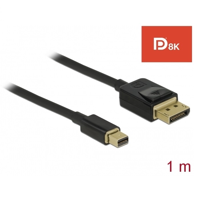 Delock Mini DisplayPort > DisplayPort  1.4 8K 60Hz 1m (84927)