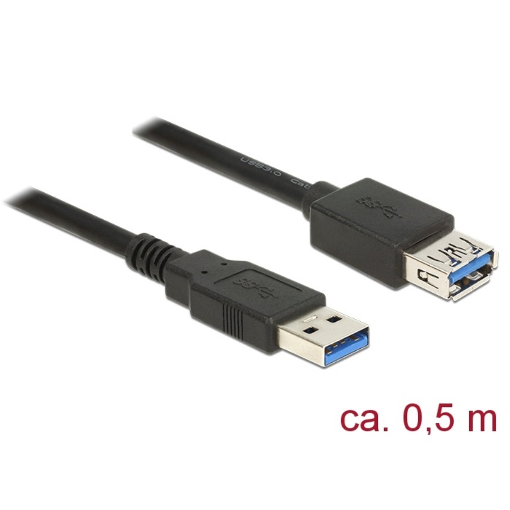 Delock Extension Cable USB-A 3.0 M/F 0.5m (85053)