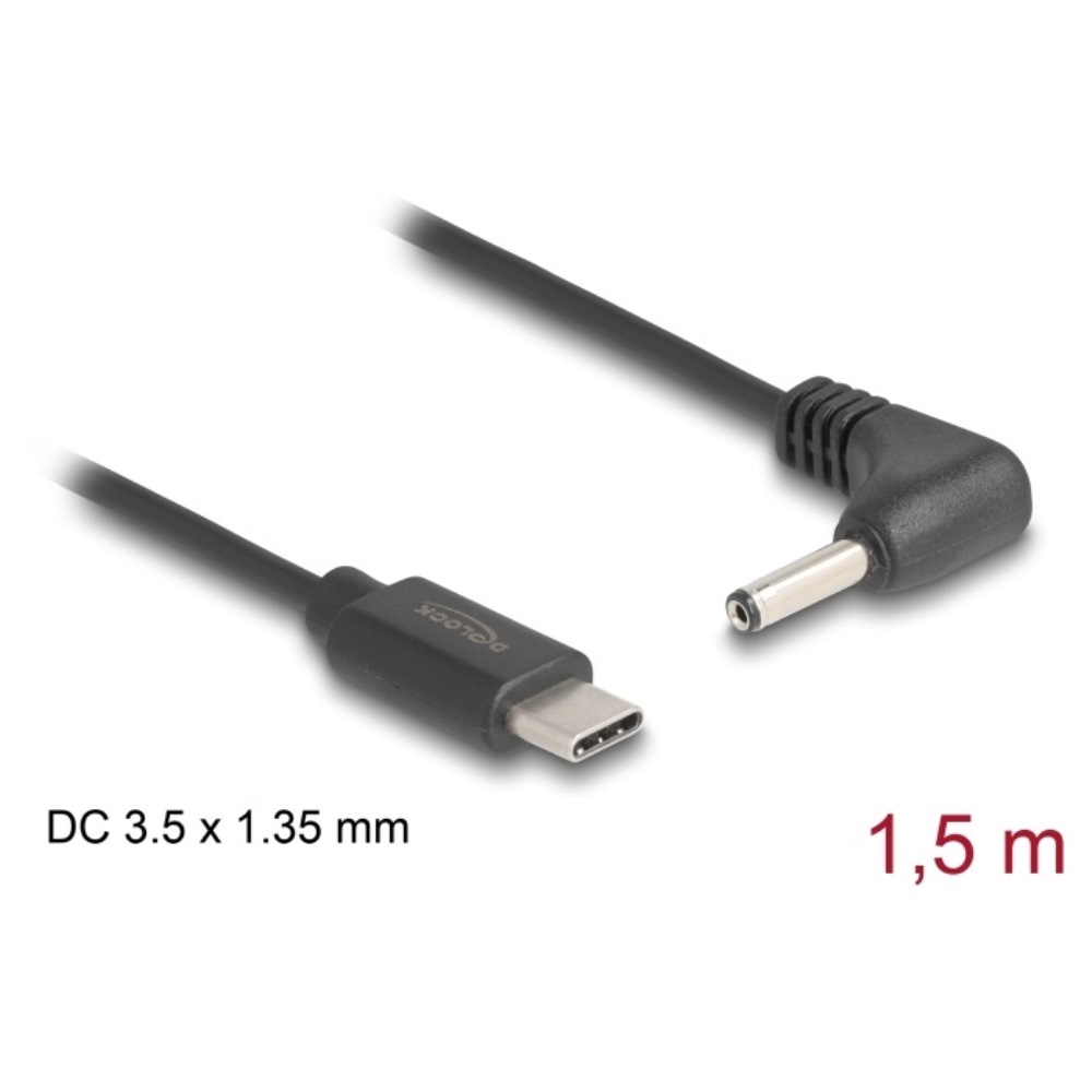 Delock USB TypeC Power Cable > DC 3.5 x 1.35 mm 1.5m (85393)