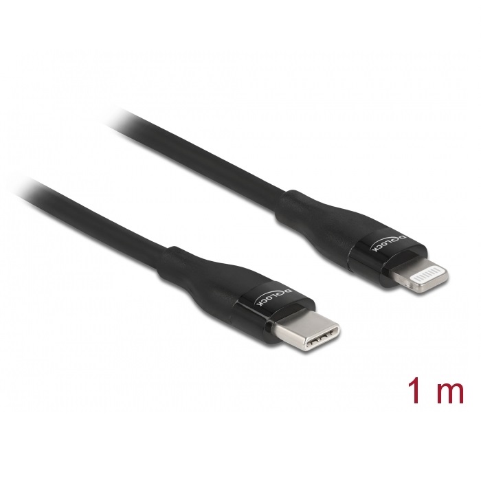 Delock Data & Charging USB-C 2.0 > Lightning 1m Black (86637)