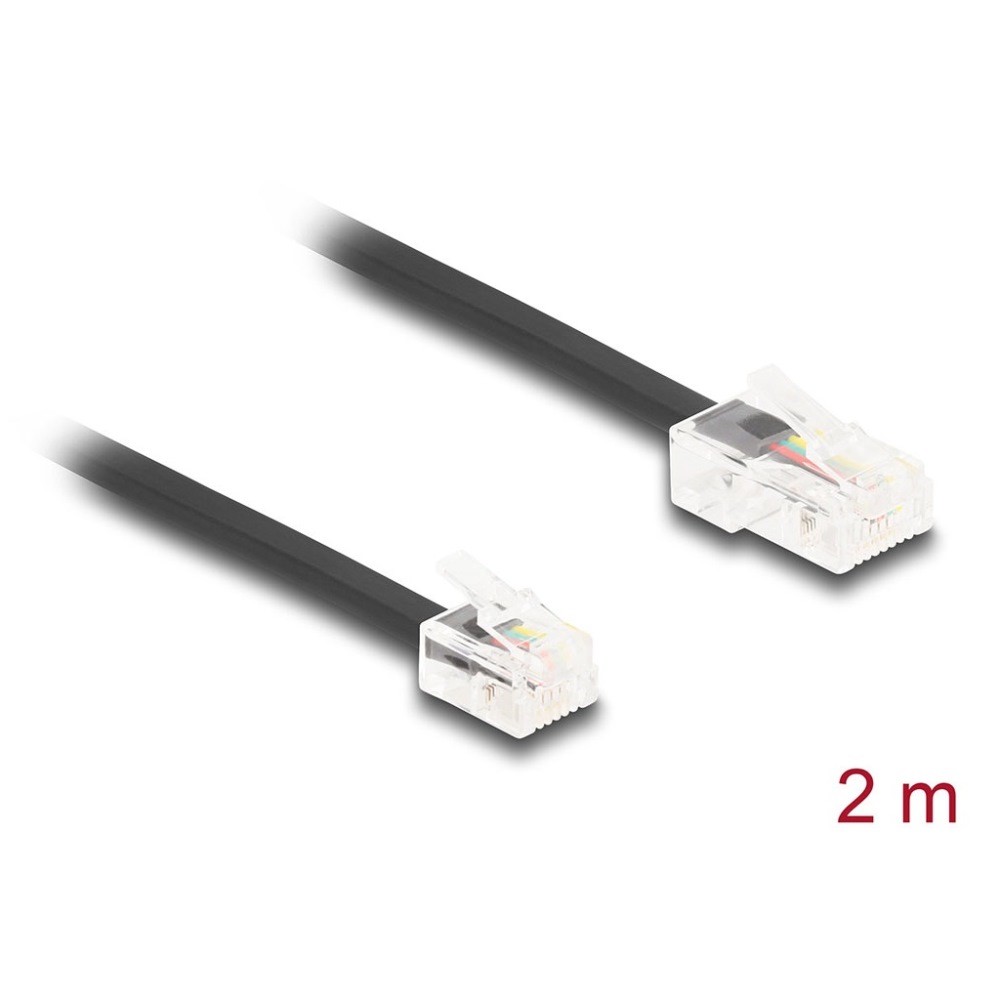 Delock Cable RJ45 > RJ11 M/M 2m Black (88036)