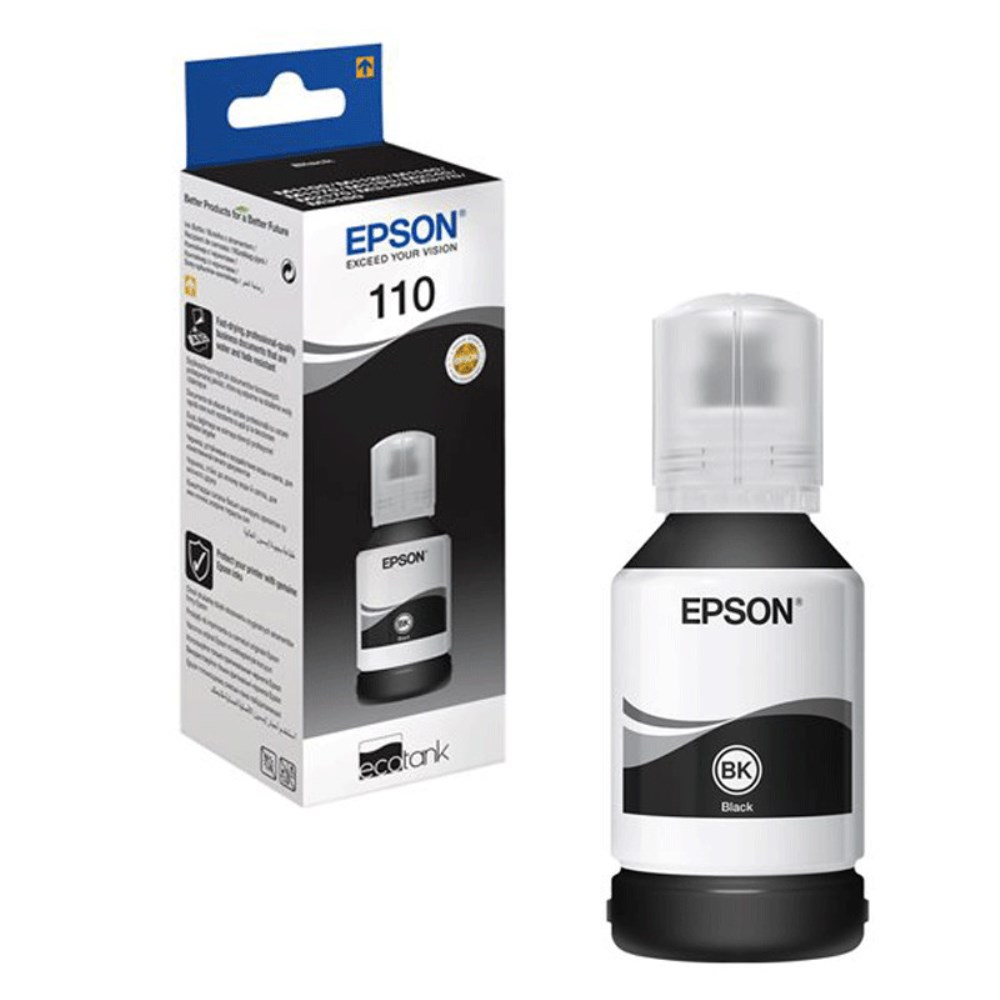 Epson 110 EcoTank Ink Bottle Black 120ml (C13T03P14A)