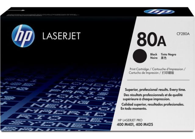 Hewlett Packard Toner CF280A No 80A Black 2.7K
