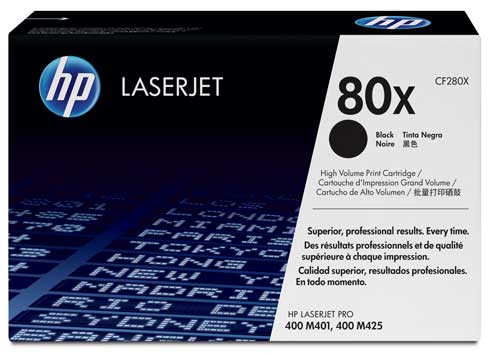 Hewlett Packard Toner CF280X No 80X Black 6.9K