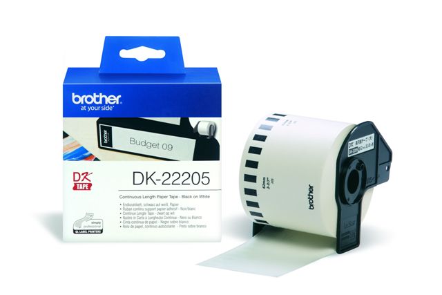 Brother DK-22205 Ρολό Αυτοκόλλητο Χαρτί Θερμικό 62mm x 30.5m