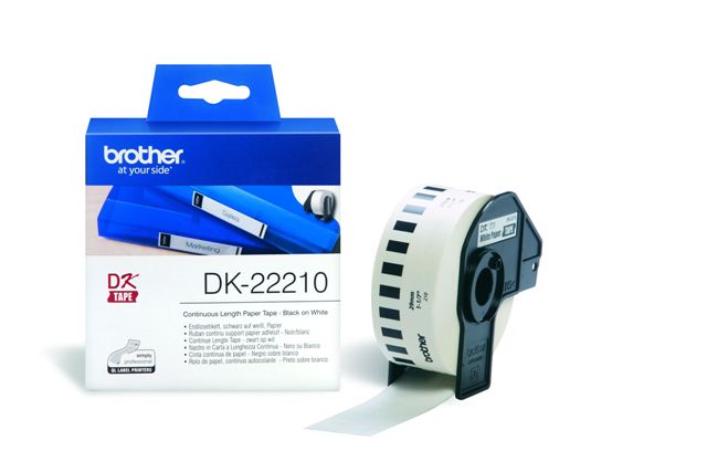 Brother DK-22210 Ρολό Αυτοκόλλητο Χαρτί Θερμικό 29mm x 30.5m
