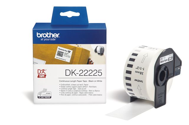 Brother DK-22225 Ρολό Αυτοκόλλητο Χαρτί Θερμικό 38mm x 30.5m
