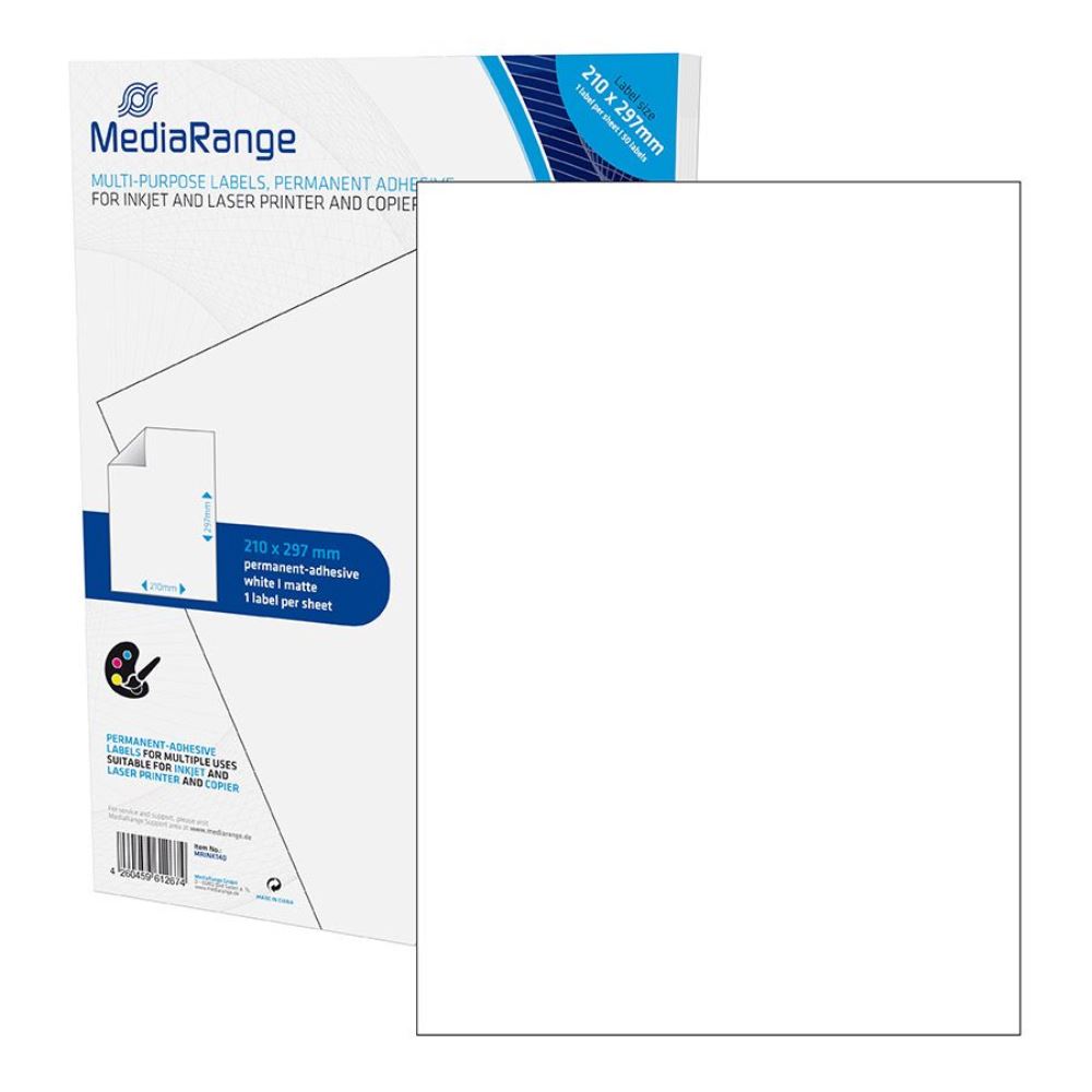 MediaRange Multi-purpose Labels 210x297mm 50φ (MRINK140)