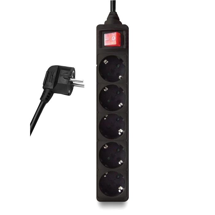 Powertech Πολύπριζο 5 Schuko Sockets 16A 1.5m (PT-875)