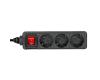 InLine 3-Port Schuko Power Strip Black 3m (16433S)
