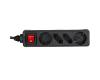 InLine 4-Port Schuko + Euro Power Strip Black 1.5m (16441S)