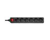 InLine 6-Port Schuko Power Strip Black 3m (16463T)