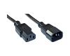 InLine Power Extension Cable IEC C13 > C14 Black 0.5m (16605)