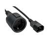InLine Power Cable C14 > Schuko 0.5m (16659K)