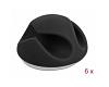 Delock Cable Holders 2-Feed Self-Adhesive 6pcs Black (18344)