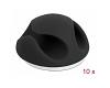 Delock Cable Holders Mini 2-Feed Adhesive 10pcs Black (18345)