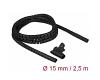 Delock Spiral Hose 2.5m x 15mm Black (18835)