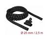 Delock Spiral Hose 2.5m x 25mm Black (18837)