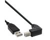 InLine USB 2.0 Data Cable M/M 0.5m Angled Black (34505U)