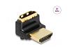 Delock Adapter HDMI M/F 90° 8K Αngled Up (60017)