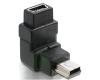 Delock Adapter Mini USB-B 5pin M/F 90° Angled (65096)