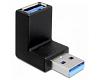 Delock Adapter USB-A 3.0 M/F 90° Angled Vertical (65339)