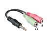 Delock Headset Adapter 3.5mm 4pin > 2 x 3pin M/F (65344)