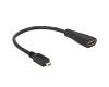 Delock Cable HDMI Female > Micro HDMI Male 23cm (65391)