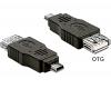 Delock Adapter Mini USB Male > USB-A 2.0 Female OTG (65399)
