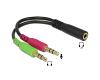 Delock Headset Adapter 3.5mm 4pin > 2 x 3pin F/M (65459)