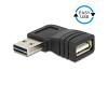 Delock Adapter EASY USB-A 2.0 M/F Angled Left / Right (65522)