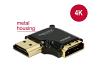 Delock Adapter HDMI M/F 90° 4K Αngled Left (65660)