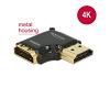 Delock Adapter HDMI M/F 90° 4K Αngled Right (65661)