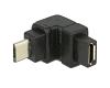 Delock Adapter Micro-B USB 2.0 M/F Angled Up (65669)