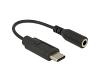 Delock Audio Adapter USB-C 2.0 > Stereo Jack M/F Black (65842)
