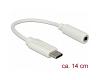 Delock Audio Adapter USB-C 2.0 > Stereo Jack M/F White (65913)