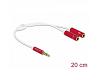Delock Headset Adapter 3.5mm 4pin > 2 x 3pin M/F (66519)