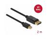 Delock Mini DisplayPort 1.2 &gt; DisplayPort 4K 60Hz 2m (82438)