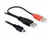 Delock 2 x USB 2.0 A Male > USB Mini 5-pin (82447)