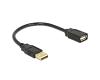 Delock Extension Cable USB-A 2.0 M/F 15cm (82457)