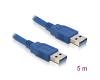 Delock USB-A 3.0 Data Cable M/M 5m Blue (82537)