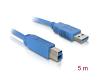Delock USB 3.0 Data Cable M/M 5m Blue (82582)