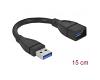 Delock Extension Cable USB-A 3.0 M/F 15cm (82776)