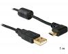 Delock USB-A 2.0 Male > USB 2.0 Micro-B Male 90° 1m (83147)