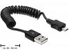 Delock USB-A 2.0 Male > USB 2.0 Micro-B Male Coiled 60cm (83162)