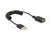 Delock Extension Cable USB-A 2.0 M/F Coiled 60cm (83163)